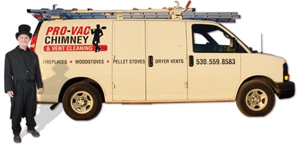 Pro-Vac Chimney & Vent Cleaning service van